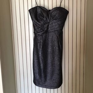 Vince Camuto Strapless Silver & Black Dress